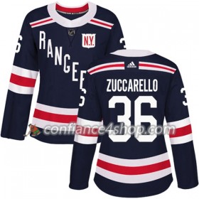 Adidas Maillot de Hockey New York Rangers Mats Zuccarello 36 2017-2018 Bleu Marine Winter Classic Authentic - Femme